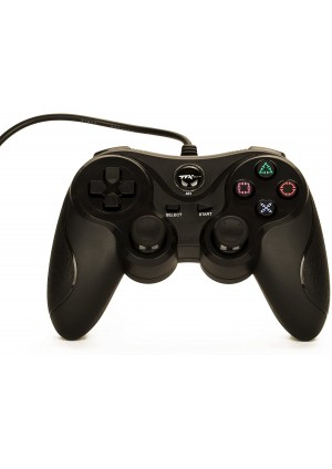 Manette Avec Fil USB (2 Mètres) Pour PS3 / Playstation 3 / PC Par TTX Tech - Noire